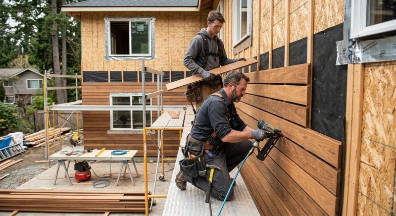 Hardwood Siding Installation