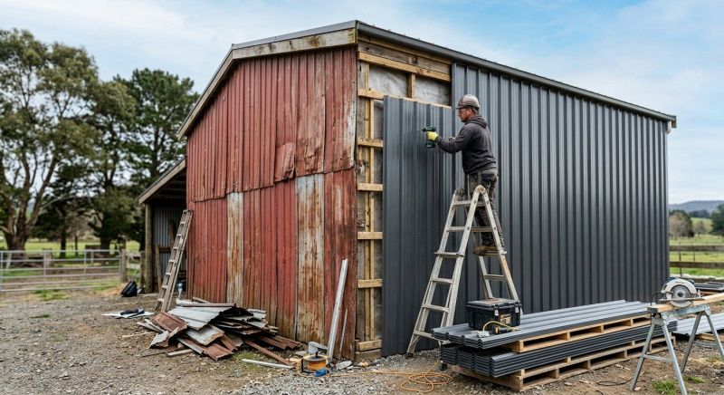 Metal Barn Siding Installation