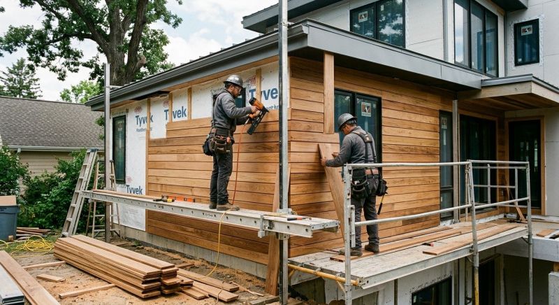 Hardwood Cladding Installation in Rowan County, NC
