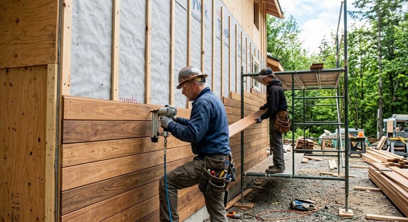 Hardwood Siding Installation in Davie County, NC