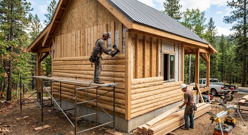 Log Siding Installation in Advance, NC