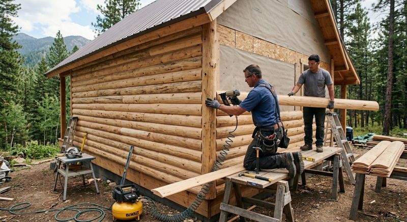 Log Siding Installation in Advance, NC