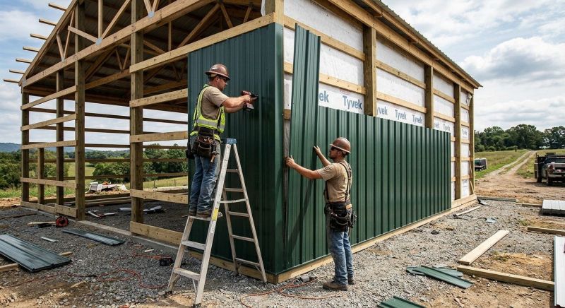 Metal Barn Siding Installation in Rowan County, NC
