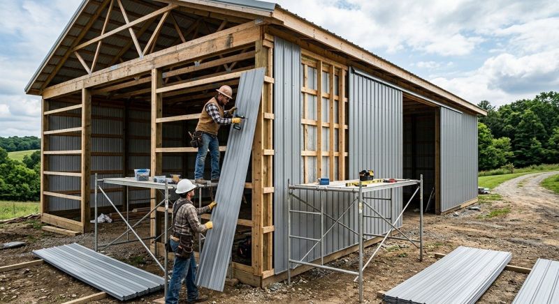 Pole Barn Siding Installation in Rowan County, NC