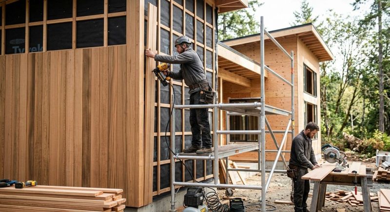 Wood Cladding Installation in Mocksville, NC